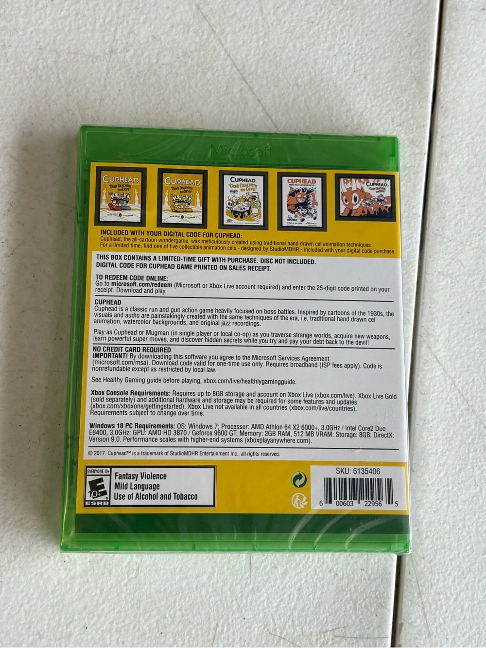 Xbox One Cuphead Limited Edition Case & Art Cel Only – New Sealed. No Game